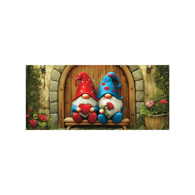 Garage Door - Romantic Heart-shaped Background Garage Decorative Hanging Suitable For Party Decorations