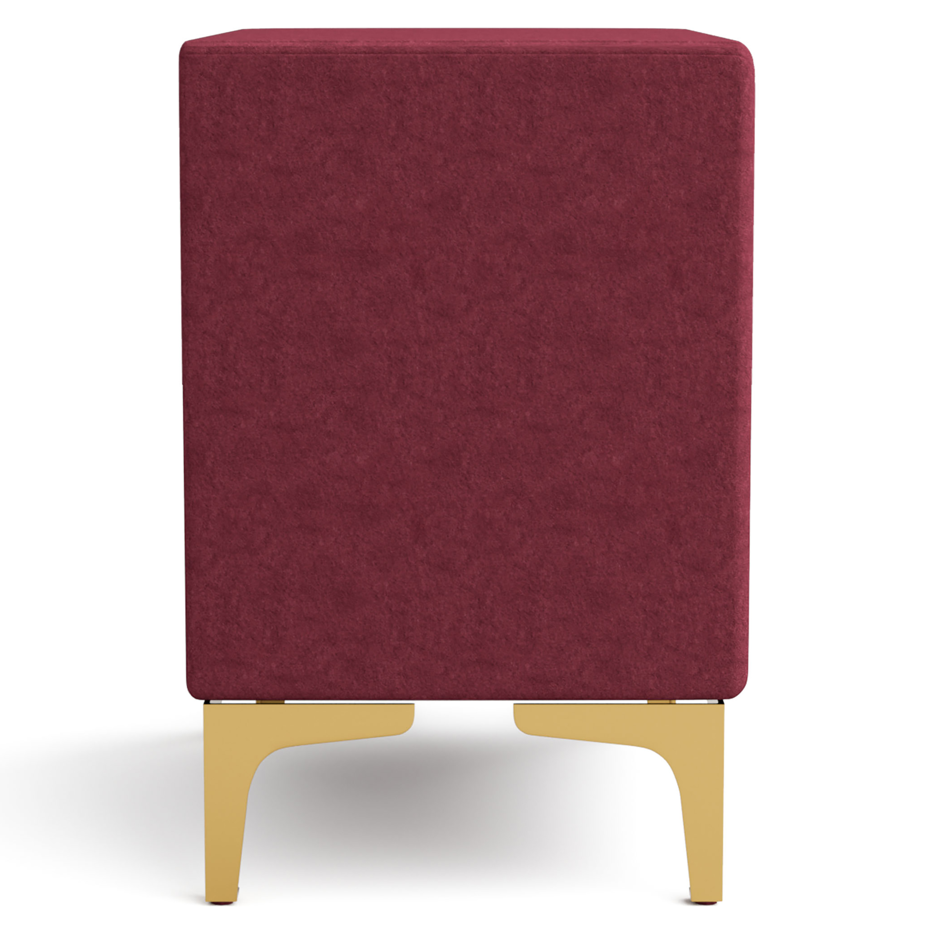 Furniture of America Gatsby Upholstered 2-Drawer Nightstand, Red