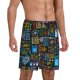 thumbnail image 2 of Balery Happy Father Day Pantalones cortos de pijama de punto de algodón para hombre con cinturilla y bolsillos-3X-Large, 2 of 6