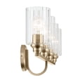 thumbnail image 5 of 55227CPZFLU Kichler Lighting Gioe - 4 Light Bath Vanity-10.5 Inch Tall and 32.25 Inch Wide-Champagne Bronze Finish-Clear Fluted Glass Color, 5 of 6