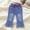 Blue1, variant on Cethrio Girls Flare Jeans Size 8, Elastic Waist School Stretchy Casual Denim Pants with Belt Blue