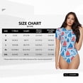 thumbnail image 2 of Cauagu Sailboats On A Waves Women's Crew Neck Round Short Sleeve T Shirts Tops Bodysuit Daily Jumpsuit-X-Large, 2 of 7