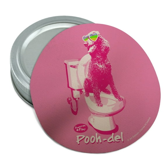 Pooh-del Poodle Dog Sunglasses Vintage Retro Toilet Humor Funny Round Rubber Non-Slip Jar Gripper Lid Opener