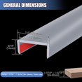 thumbnail image 2 of Protector de bordes Edge Trim de goma con canal en U, 38 mm x 6 m, gris, 2 of 7