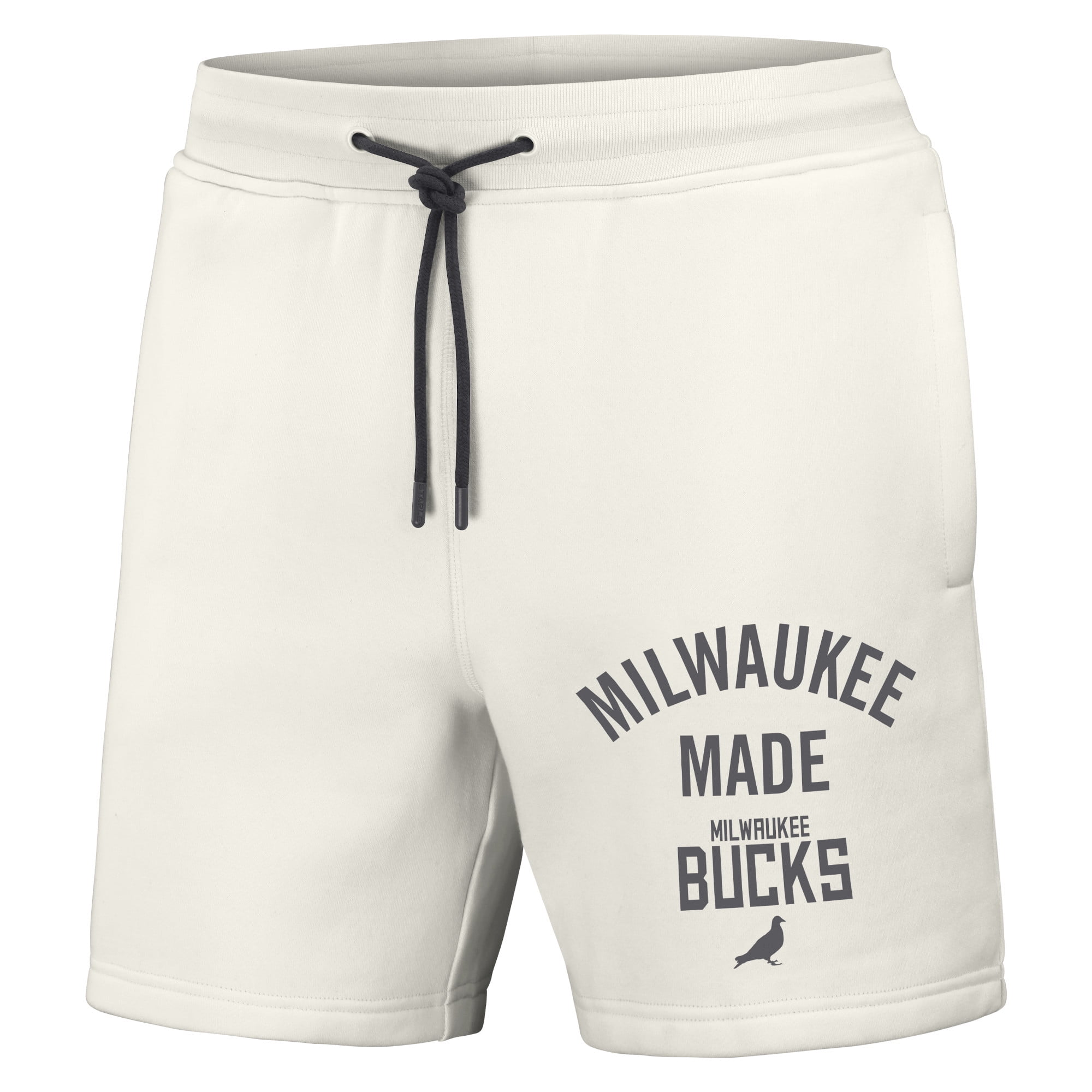milwaukee bucks cream shorts