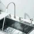 thumbnail image 5 of Brushed Nickel Kitchen Faucet with Side Sprayer 3 or 4 Holes Sink Mixer Faucet, 5 of 18