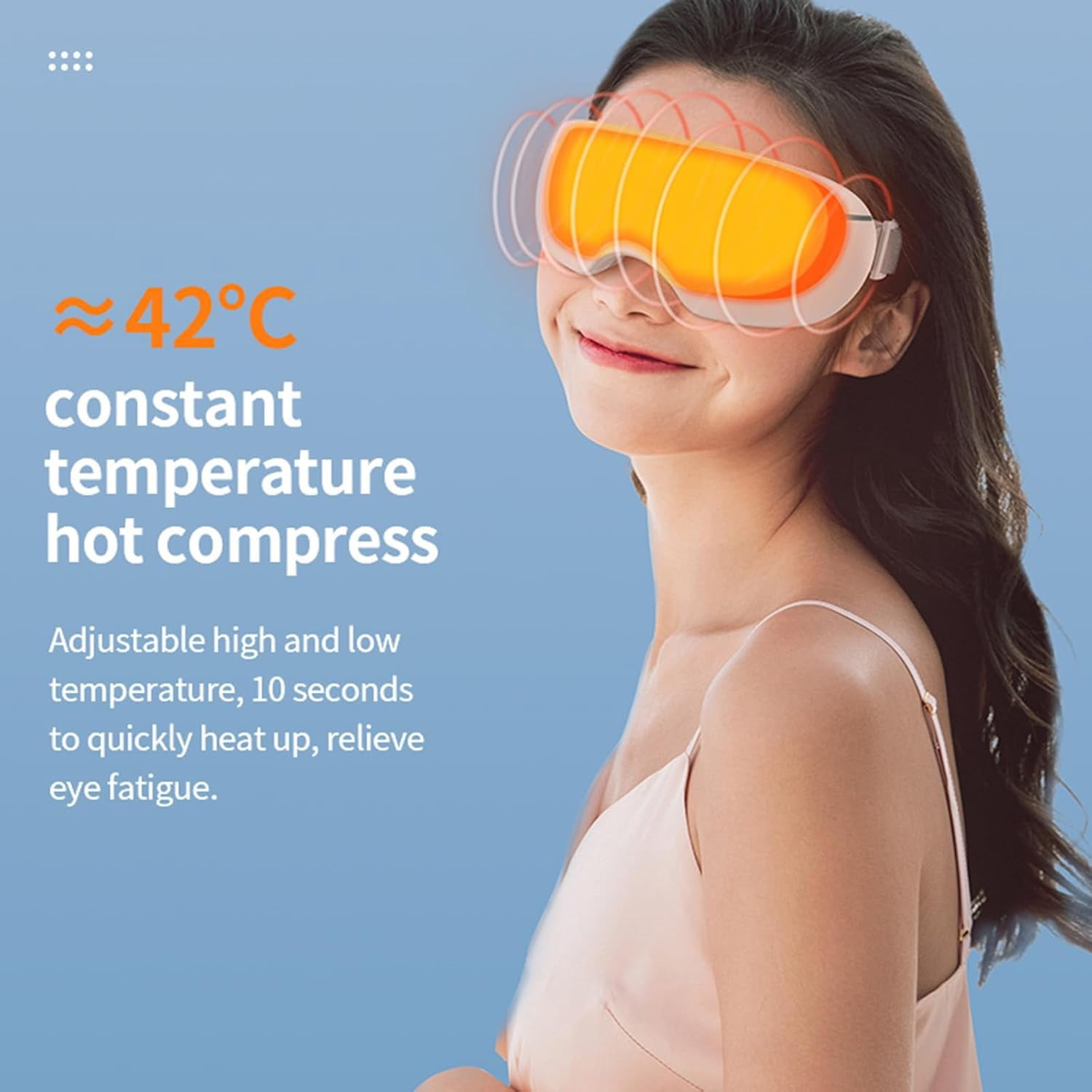 Steam Eye Mask with Hot & Cold Nano Mist, 2 Levels, Bluetooth