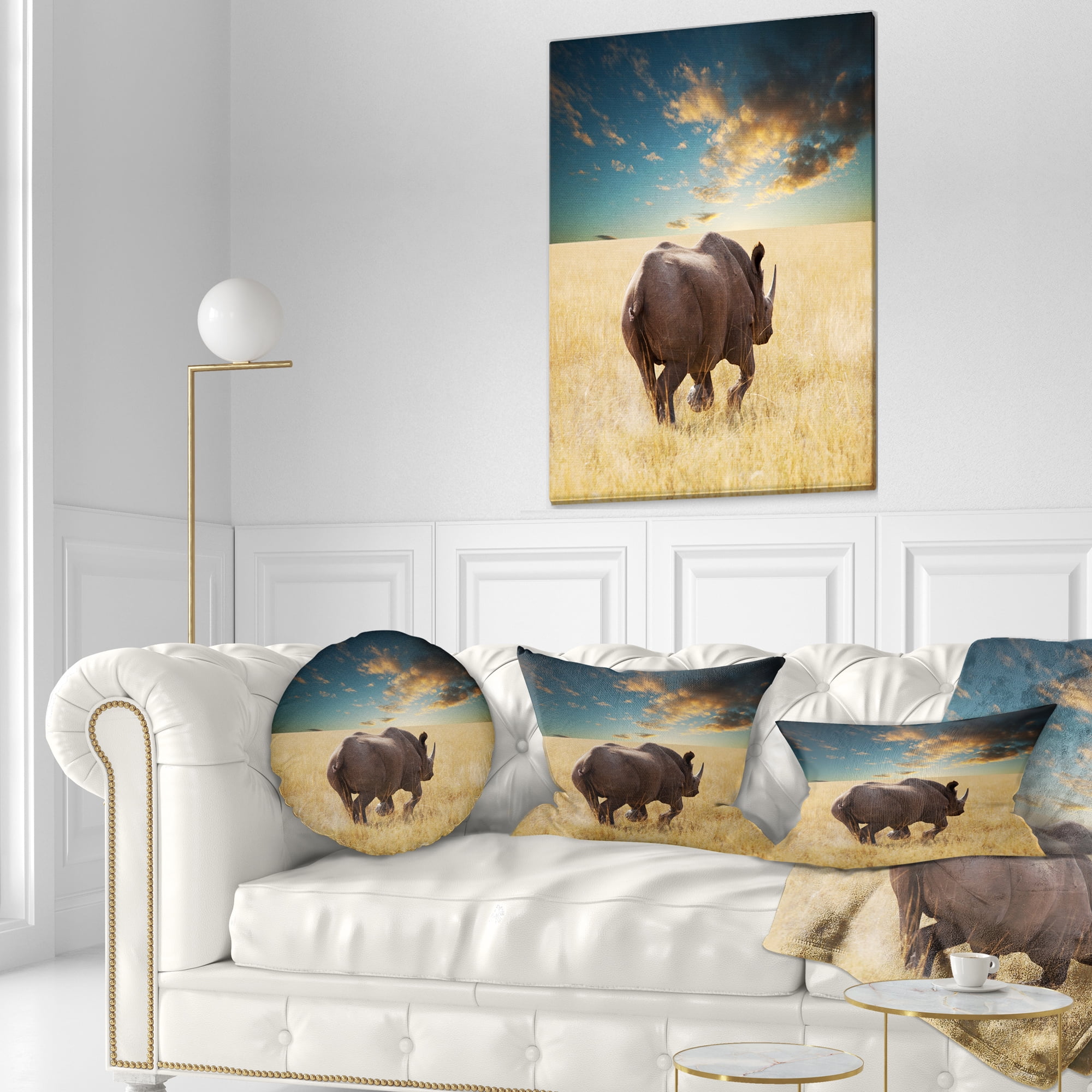 Designart 12" x 20" Animal Polyester Throw Pillow