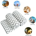 thumbnail image 6 of NC Fashion 2 Piece Chevron Microfiber Bath Towel Set, Gray, White, Multi-color, 6 of 6