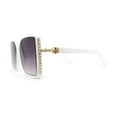 thumbnail image 3 of Womens Luxury Butterfly Rhinestone Bling Diva Sunglasses White Smoke, 3 of 4