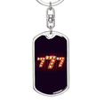 thumbnail image 5 of 777 Gambler Stainless Steel or 18k Gold Premium Swivel Dog Tag Keychain, 5 of 16