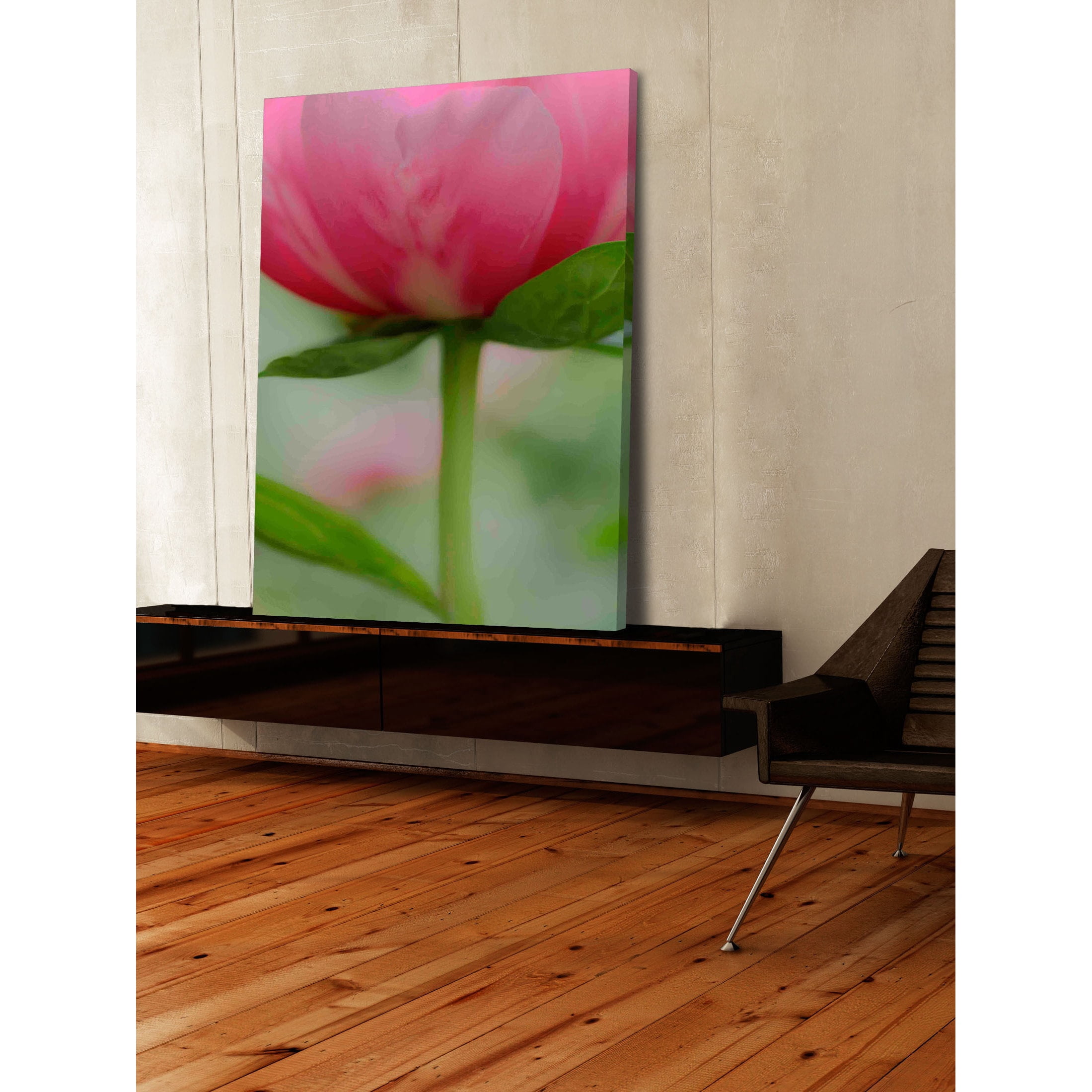"Soft Pink Poppy" Painting Print on Canvas