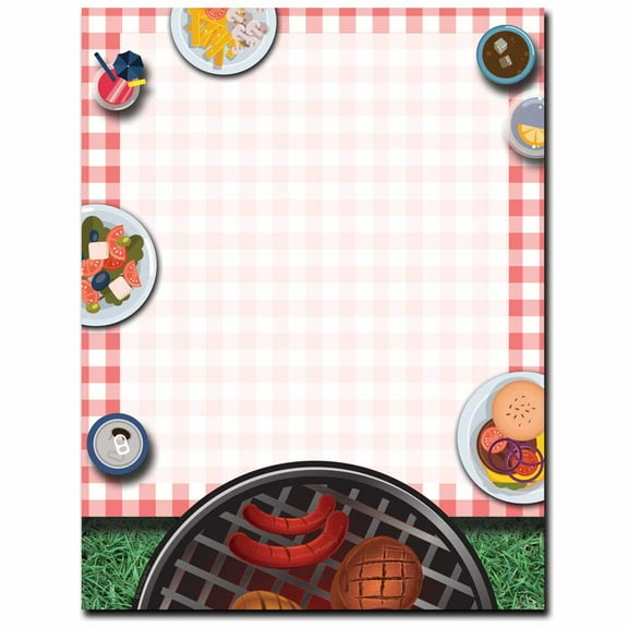 Backyard BBQ Letterhead Laser & Inkjet Printer Paper, 80 Sheets per Pack