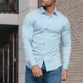 thumbnail image 2 of Men’s Long Sleeve Button Shirt Muscle Fit Sport Slim Fit Casual Dress Top, 2 of 7