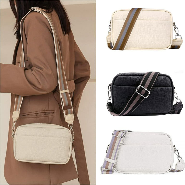Leather Crossbody Bag Thick Strap  Womens Bag Accessories Leather