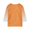 thumbnail image 4 of CCRFTGI Orange Tops for Teen Girls 2025 Summer Raglan 3/4 Sleeve Crewneck Shirt Cute Gradient Tops Going Out Lightweight Tops & Blouses,Orange 8-9 Years, 4 of 4