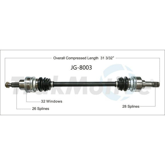 CV Axle Shaft Fits select: 2002-2008 JAGUAR X-TYPE