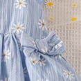 thumbnail image 5 of Paguaki Toddler Girl Clothes Cute Bow Button Smocked Ruffle Sleeve Top And Shorts Baby Summer Spring Outfits Set, 5 of 9