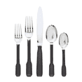 thumbnail image 2 of Ricci Argentieri Art Deco Black 18/10 Stainless Steel 20pc. Flatware Set, 2 of 6