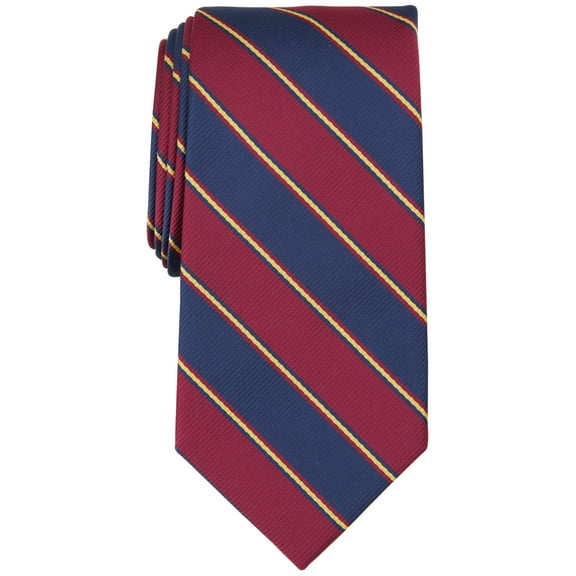 Club Room Mens Troutman Stripe Tie Navy Blue Necktie