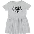 thumbnail image 3 of Inktastic I Love My Dad with Hearts Girls Toddler Dress, 3 of 5