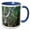 Blue/White, variant on , Panama, Colon Province, Three-toed Sloth Wildlife - Sa15 Pso0002 - Paul Souders, 15oz Two-tone Black Mug