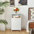 thumbnail image 2 of Small Floor Storage Cabinet/Organizer with Drawer and Door, For Bathroom & Toilet, White, 2 of 8