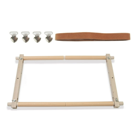 Embroidery Frame Stand, Adjustable Cross Stitches Frame, Hard Wood Quilt Frame Needlepoint Holder Floor Table Lap Stand