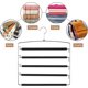 thumbnail image 4 of Pants Hangers Multi-Layer Anti-Slip Wardrobe Storage Organizer for Jeans Trousers Scarf Skirts Pack 2, 4 of 5