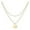 A, variant on Riforla Women's Fashion Heart Letter Necklace 26 Letters Circular Double Layer Neck Chain Womens Jewelry N