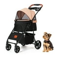 thumbnail image 7 of SKISOPGO Dog Strollers for Small Dogs Cats, No-Zipper Pet Strollers, Khaki, 7 of 7