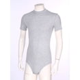 thumbnail image 3 of Jhaoyu Men's Solid One-Piece Press Button Crotch Leotard T-Shirts Bodysuit Pajamas Grey XL, 3 of 7