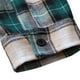 thumbnail image 3 of Camisas Oversize Hombre Camisa de manga larga a cuadros de empalme simple de para hombre Cárdigan informal estampado (Green, XXL), 3 of 6