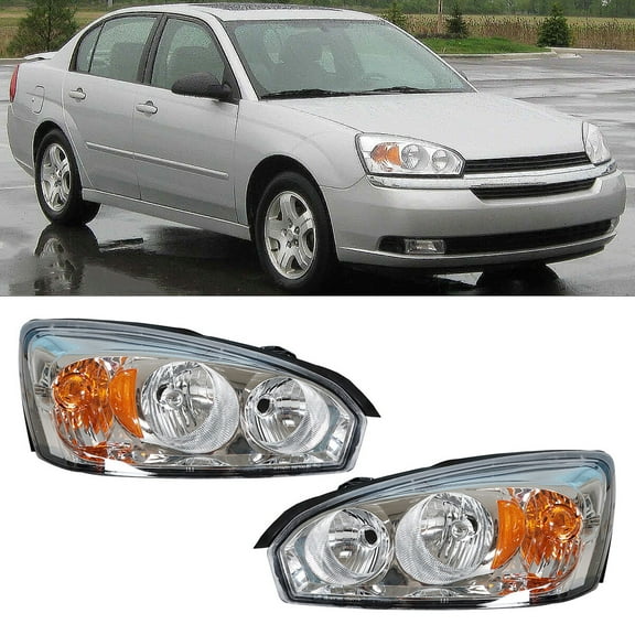 Fit for Chevrolet Malibu 2004-2008 Headlight Headlamp Housing Assemblies (2-Pcs, without Bulbs)