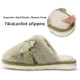 thumbnail image 3 of Womens Slippers Memory Foam House Slippers for Women Fuzzy Plush Comfy Faux Fur Slippers with Butterfly Tie Anti-Skid House Shoes Indoor Outdoor, 3 of 14