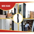 thumbnail image 5 of 4 Pack Quilted Door Jamb Protector Pad w/ Adjustable Metal Clip - 69"x11" Polyester Washable, and Reusable Black Moving Door Protector, 5 of 9