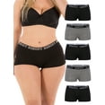 thumbnail image 2 of B2BODY Women's Panties Cotton Boyshort Underwear Small to Plus Sizes Multi-Pack, 2 of 9