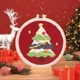 thumbnail image 1 of Christmas Series Hands- Material Bag Beginner's Entry Embroidery Kit Fabric, 1 of 8