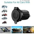 thumbnail image 5 of Prise Universelle 12V/24V pour Allume-Cigare de Voiture, Remplacement avec DEL Rouges pour Voiture, Marine, Moto, VTT, VR et Plus, Étanche, Lot de 2, 5 of 5