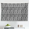 thumbnail image 1 of Geometric Tapestry, Artwork of Various Shapes on a Plain Background Aztec Inspired Details, Fabric Wall Hanging Decor for Bedroom Living Room Dorm, 2 Sizes, Charcoal Grey White, by Ambesonne, 1 of 1