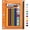 Orange, variant on 3-Ring Pen Pencil Pouch with Clear Window Stationery Bag Binder Case Classroom Organizers