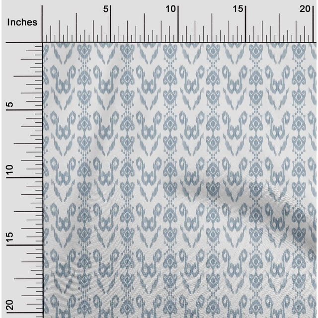 oneOone Polyester Lycra Fabric Ethnic Ikat Printed Fabric 1 Yard 56 Inch Wide