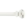 thumbnail image 2 of Exclusive Home Marquise 1" Curtain Rod and Coordinating Finial Set, Matte White, Adjustable 66"-120", 2 of 8