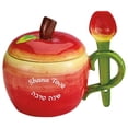 thumbnail image 2 of Rite Lite 4.75" Red and Green Apple Ceramic Honey Jar with Spoon, 2 of 2