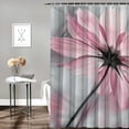 thumbnail image 2 of Wuche Personalized shower curtains, pink large flowers, beautiful flowers, shower curtains, pink bathroom curtains, women's and children's rooms, three sizes  complimentary hooks White, 2 of 7