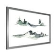 thumbnail image 2 of Designart 'Trees With Winter Dark Blue Mountain Landscape I' Modern Framed Art Print, 2 of 4