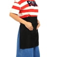thumbnail image 3 of WALFRONT Tabliers Courts Noirs Demi-Taille avec Poches pour la Maison Cuisine Pub Café Serveur Serveuse, Tabliers de Cuisine, Tablier Court, 3 of 6
