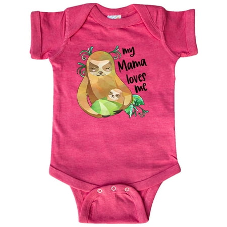 

Inktastic My Mama Loves Me Cute Sloth and Baby Gift Baby Boy or Baby Girl Bodysuit