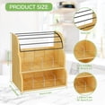 thumbnail image 2 of LASZOLA Bamboo Tea Bag Organizer with Metal Coffee Pods Holder, Tea Bag Storage Box Caddy Rack Dispenser Shelf for Tea Bag Organizer, Sugar Packet Station Container for Countertop Cabinet Office, 2 of 7