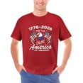 thumbnail image 3 of LAOLIUSN Men’s Women’s America 250th Anniversary T-Shirt 1776-2026 Patriotic Bald Eagle USA Flag Graphic Tee, 100% Cotton, S-4XL, 3 of 5
